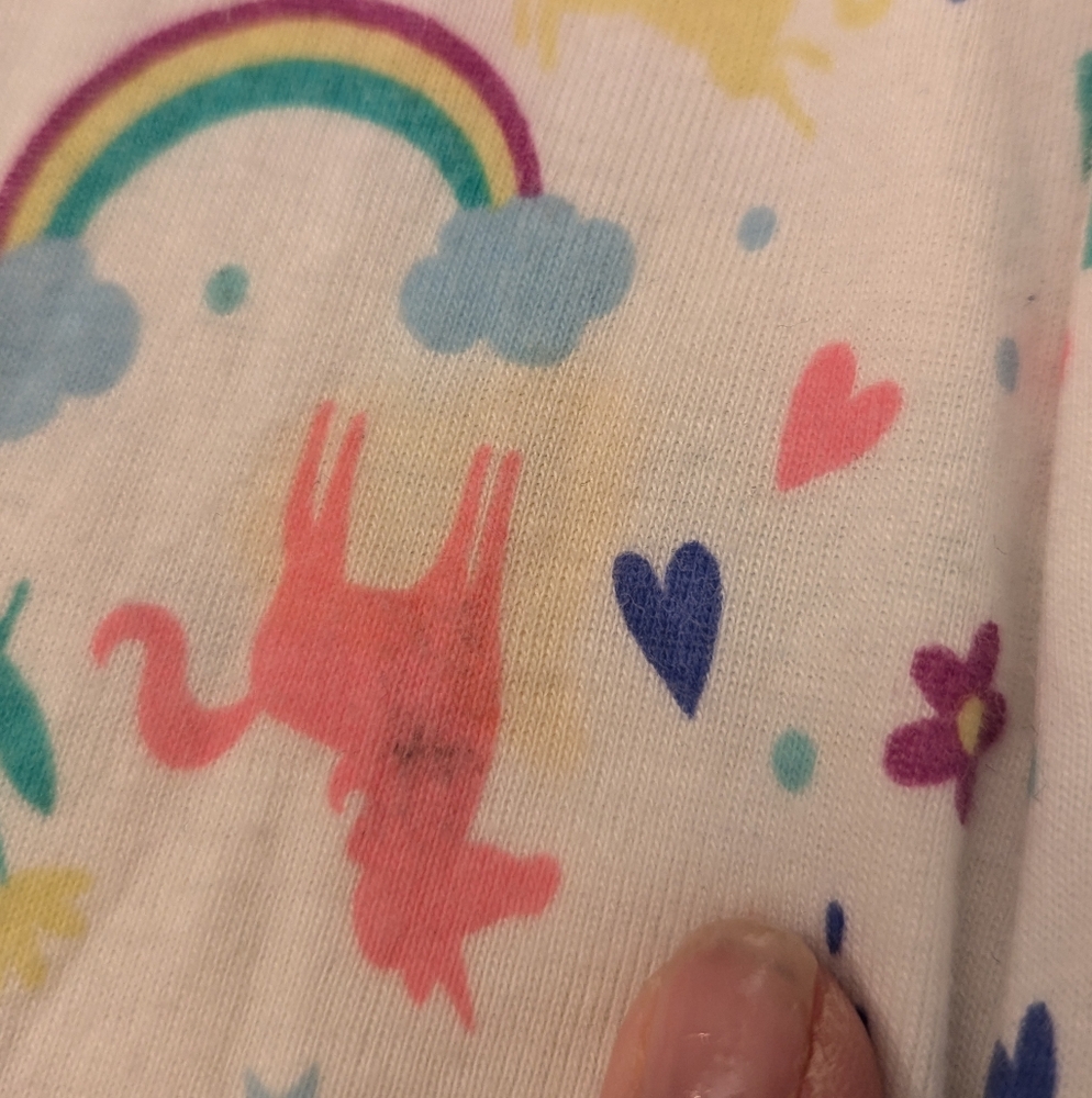 Carter's Colorful Unicorn Kids Pajamas/ 3T - Picture 4 of 5
